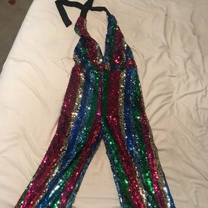 Sequin colorful jumpsuit